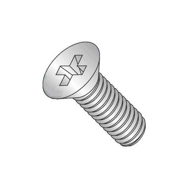 Newport Fasteners #2-56 x 3/8 in Phillips Flat Machine Screw, Plain 18-8 Stainless Steel, 5000 PK 514867 - main